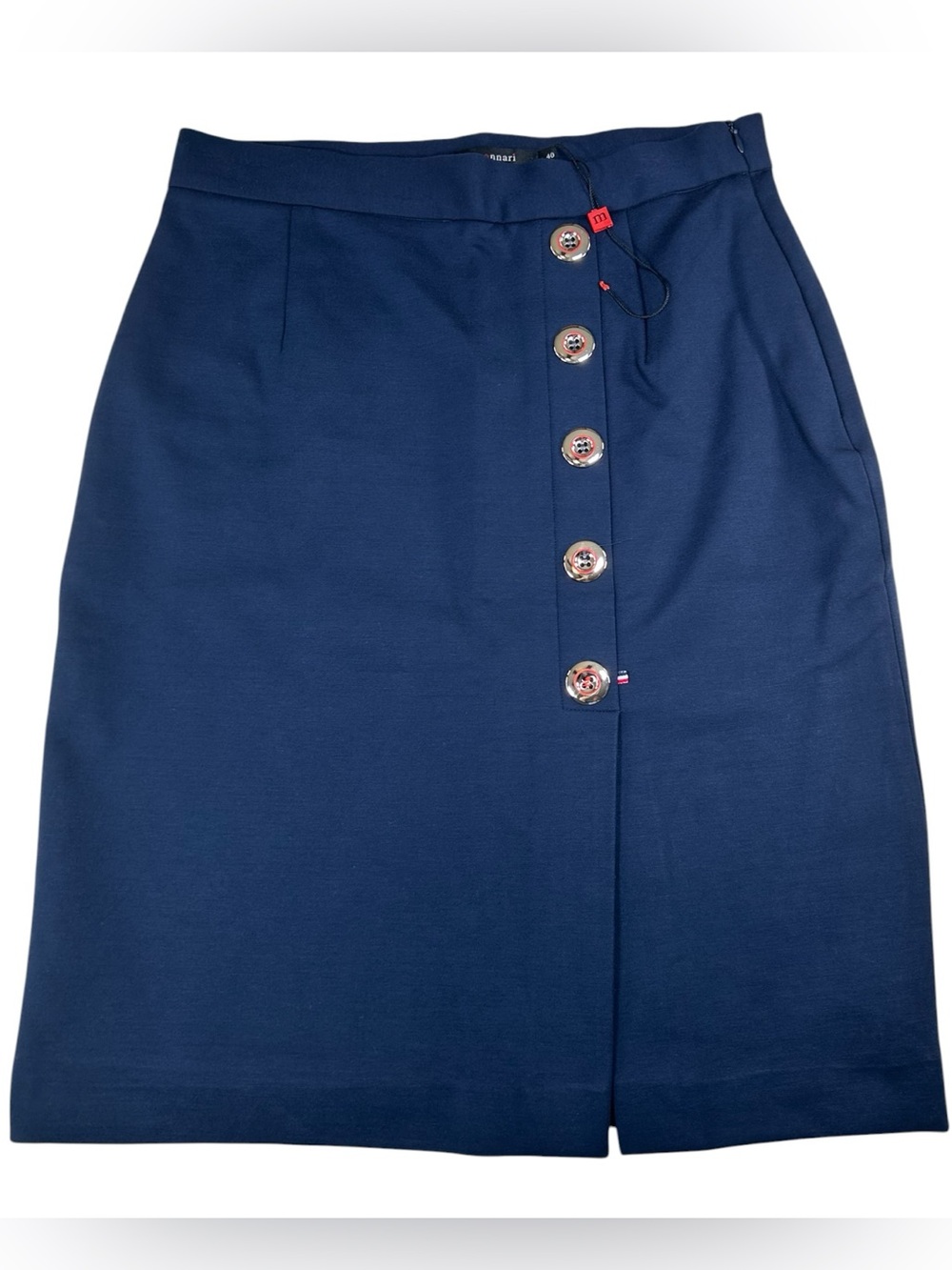 Monnari navy blue pencil skirt 40/US 8 Office Quiet Luxury Minimalist